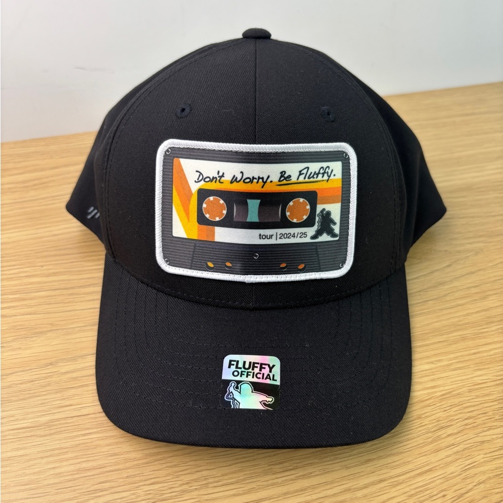 Fluffy Official Black Cap with Retro Cassette Patch‎ NEW!